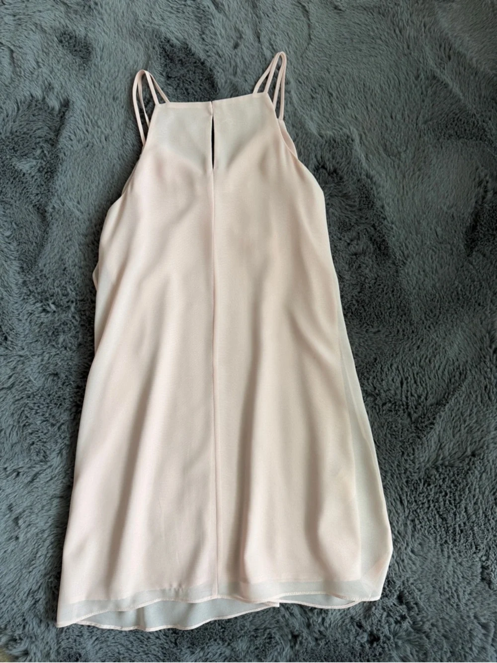 BCBGeneration Blush Pink Ruffle Slip Dress - Picture 2 of 4